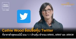 News Update: Cathie Wood ช้อนซื้อหุ้น Twitter ที่ราคาต่ำสุดของปีนี้ รวม 1.1 ล้านหุ้น เข้ากอง ARKK, ARKF และ ARKW