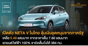 News Update: เปิดตัว NETA V ในไทย ลุ้นเงินอุดหนุนจากภาครัฐ เหลือ 5.49 แสนบาท จากราคาเต็ม 7.60 แสนบาท รถยนต์ไฟฟ้า 100% ชาร์จเต็มวิ่งได้ 384 กม.